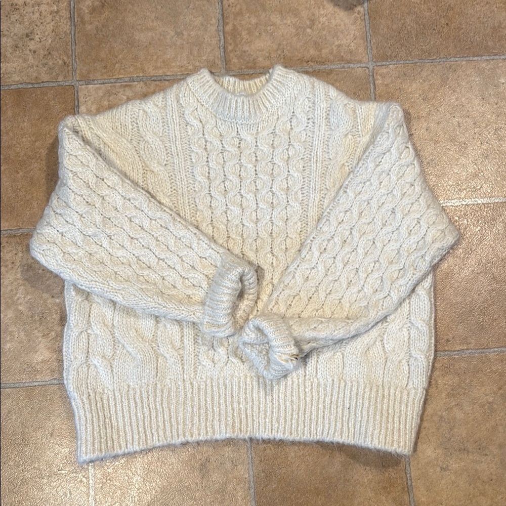 Cozy Cream Cable Knit Sweater